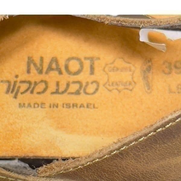 NAOT Gwyneth Pine Aztec Multi-color Embellished Leather Suede Velcro Ankle Strap - Thumbnail 5