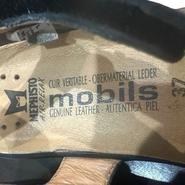 MEPHISTO Mobils Air-Relax Felizia Black Patent Leather Rhinestone Velcro Wedge S - Thumbnail 7