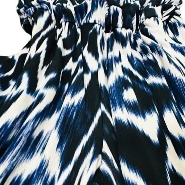 NICOLE MILLER Batik Skin Blue Black White Snakeskin Sleeveless Jumper Romper Jum - Thumbnail 6