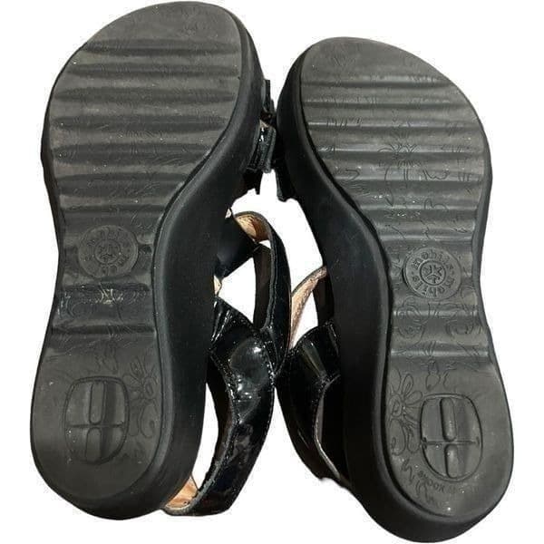 MEPHISTO Mobils Air-Relax Felizia Black Patent Leather Rhinestone Velcro Wedge S - Thumbnail 3