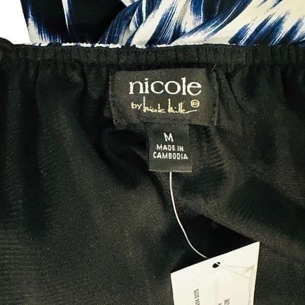 NICOLE MILLER Batik Skin Blue Black White Snakeskin Sleeveless Jumper Romper Jum - Thumbnail 7