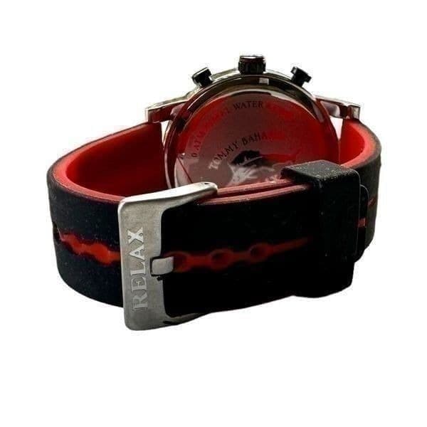 TOMMY BAHAMA Relax Men’s Red Black Chronograph Watch EUC - Thumbnail 4
