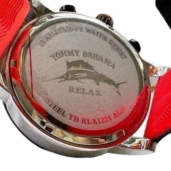 TOMMY BAHAMA Relax Men’s Red Black Chronograph Watch EUC - Thumbnail 3