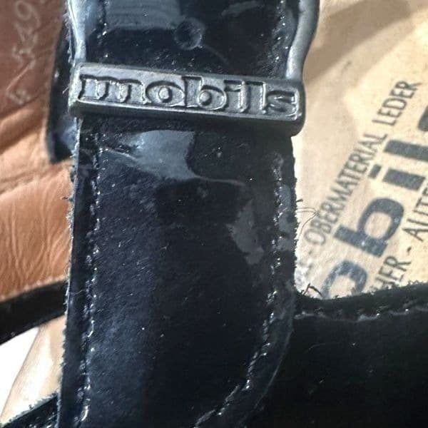 MEPHISTO Mobils Air-Relax Felizia Black Patent Leather Rhinestone Velcro Wedge S - Thumbnail 11