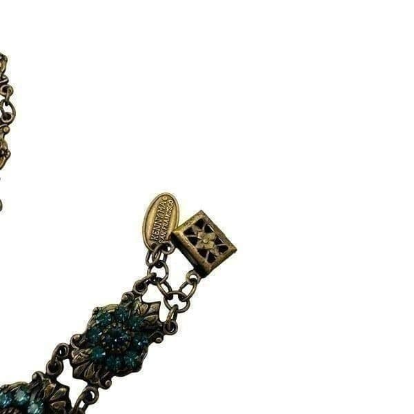 SWAROVSKI & KENNY MA SAN FRANCISCO Full Parure Victorian Crystal Antiqued Brass - Thumbnail 5