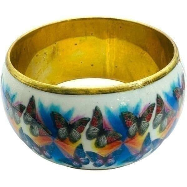 COLORFUL BULK LOT BRACELETS Spider Rhinestone Brass Cuff Bangle Butterfly Sequin - Thumbnail 8