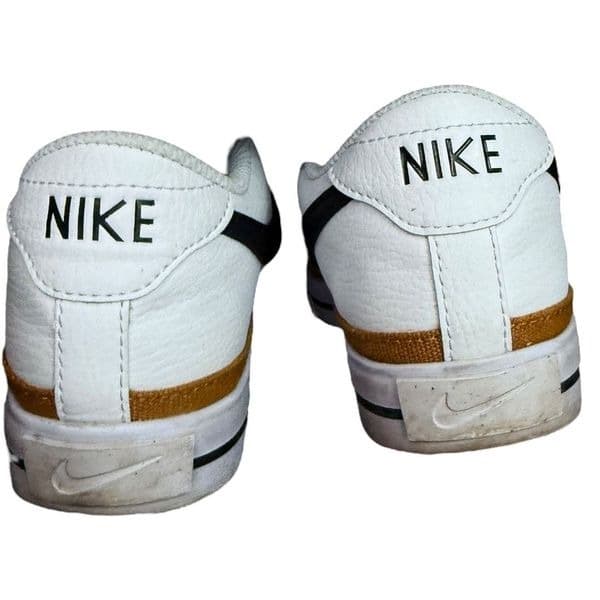 NIKE Court Legacy Next Nature Shoes White/Black-Desert Ochre Sneakers Leather T - Thumbnail 4