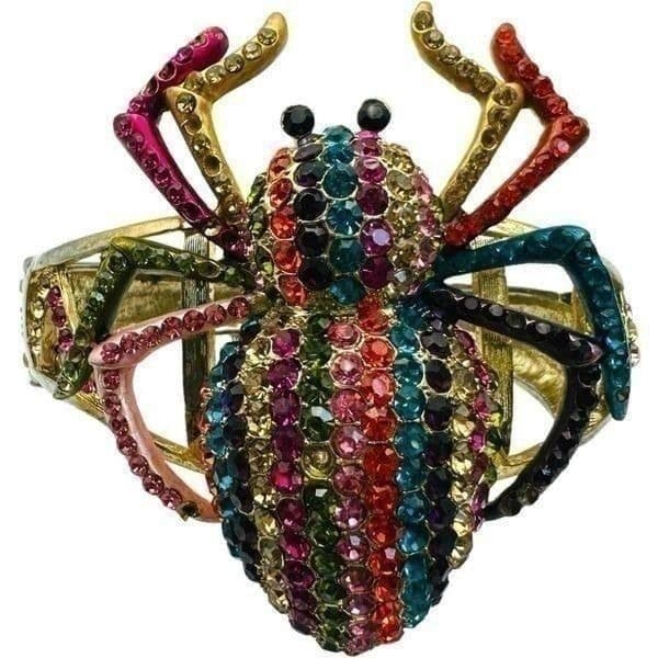 COLORFUL BULK LOT BRACELETS Spider Rhinestone Brass Cuff Bangle Butterfly Sequin - Thumbnail 9
