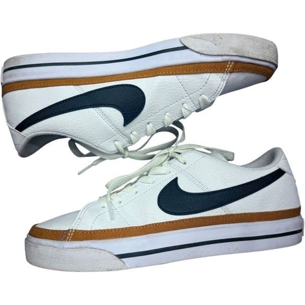 NIKE Court Legacy Next Nature Shoes White/Black-Desert Ochre Sneakers Leather T - Thumbnail 2