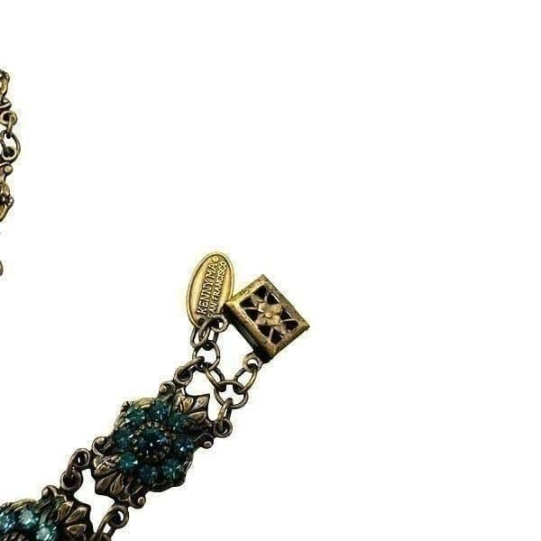 SWAROVSKI & KENNY MA SAN FRANCISCO Full Parure Victorian Crystal Antiqued Brass - Thumbnail 11