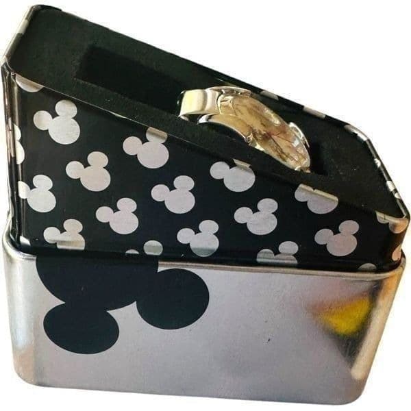 NWT DISNEY ACCUTIME Minnie Mouse Watch New In Box Silver Metallic Band Date Wind - Thumbnail 8