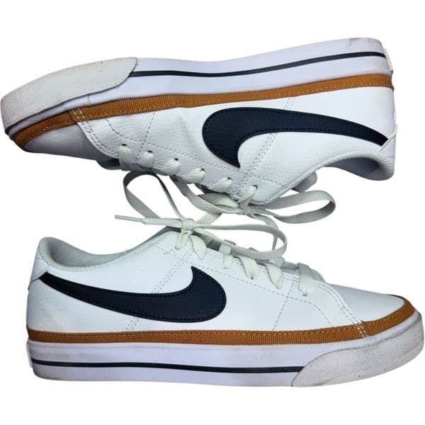 NIKE Court Legacy Next Nature Shoes White/Black-Desert Ochre Sneakers Leather T - Image 1