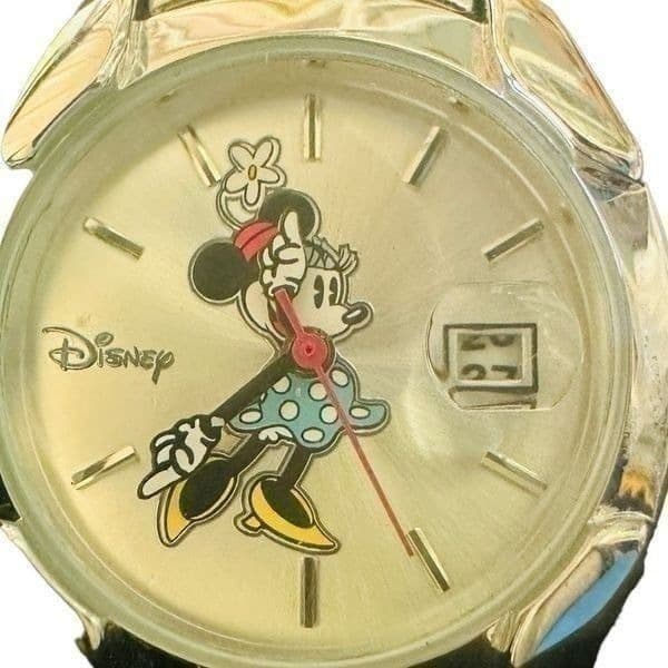 NWT DISNEY ACCUTIME Minnie Mouse Watch New In Box Silver Metallic Band Date Wind - Thumbnail 9