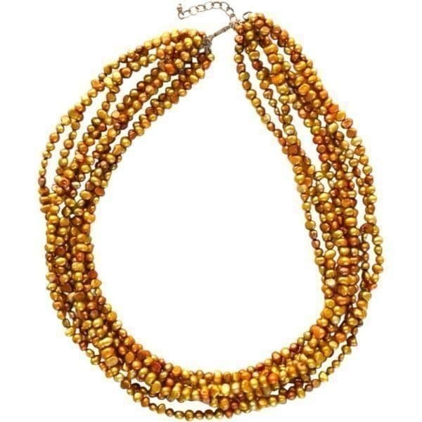 SILPADA STERLING SILVER Designer 925 Gold & Copper Freshwater Pearls 8 Multi-Str - Image 1