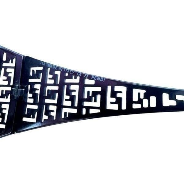 FENDI 5065 c.501/8G LARGE Sunglasses Black Silver Monogram Logo Designer Luxury - Thumbnail 4