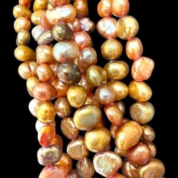 SILPADA STERLING SILVER Designer 925 Gold & Copper Freshwater Pearls 8 Multi-Str - Thumbnail 8