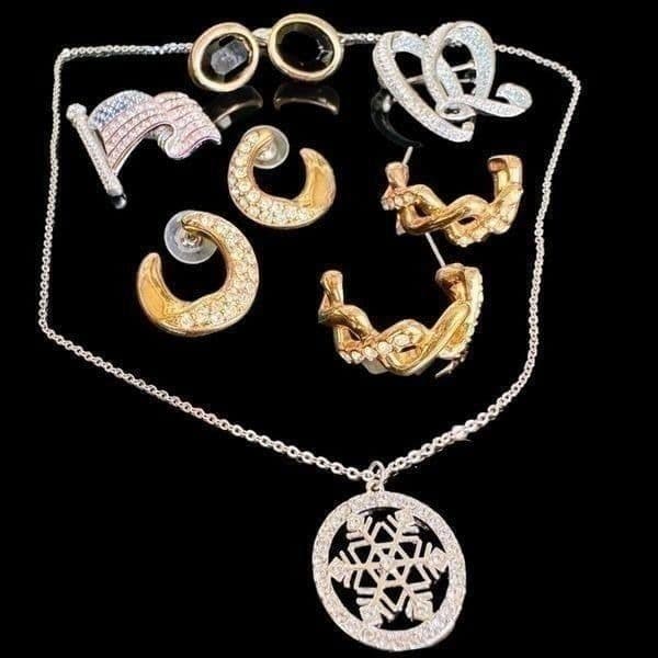 SWAROVSKI CRYSTAL Jewelry Lot Bundle of 6 Signed Swarovski Crystal Pieces Americ - Thumbnail 5