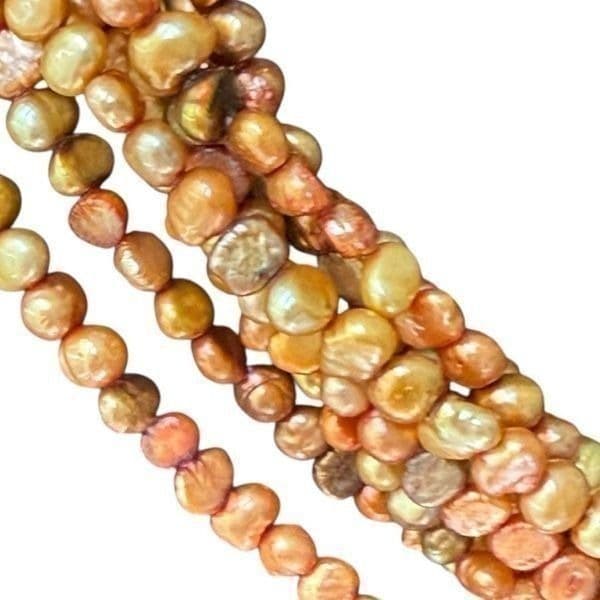 SILPADA STERLING SILVER Designer 925 Gold & Copper Freshwater Pearls 8 Multi-Str - Thumbnail 6