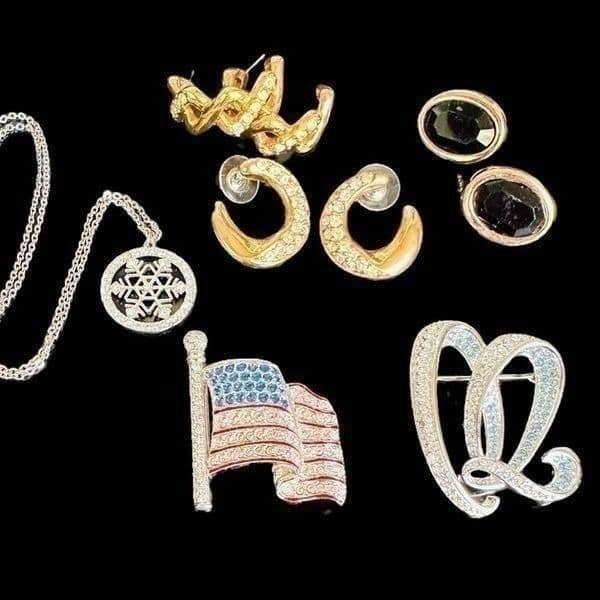 SWAROVSKI CRYSTAL Jewelry Lot Bundle of 6 Signed Swarovski Crystal Pieces Americ - Thumbnail 4