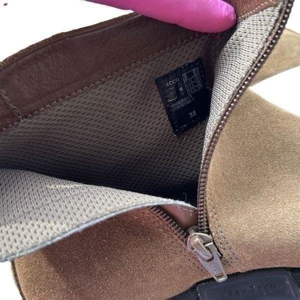 ECCO Tray Tech HydroMax Modtray Water Resistant Suede Leather Ankle Combat Boots - Thumbnail 2