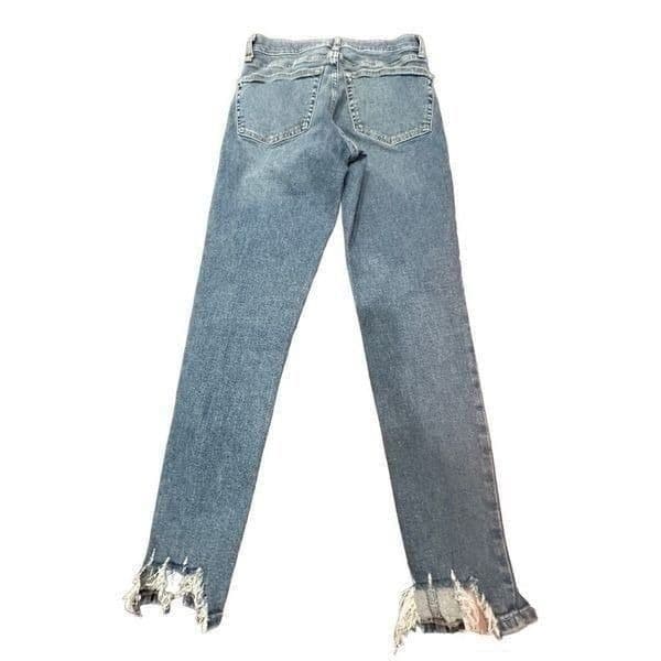 TOPSHOP 2 Pair High Waist Jeans Pants Lot Pink Wide Leg Cropped Trousers Denim J - Thumbnail 3