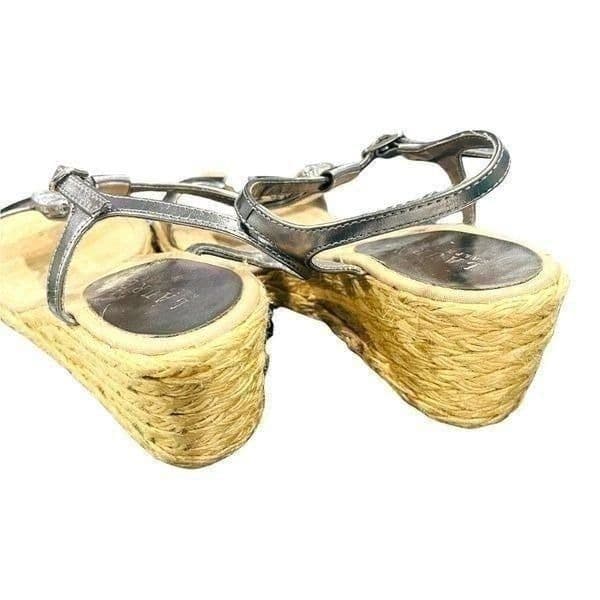 Lauren Ralph Lauren Corala Espadrille Rhinestone Wedge Sandals Size 7 - Thumbnail 5