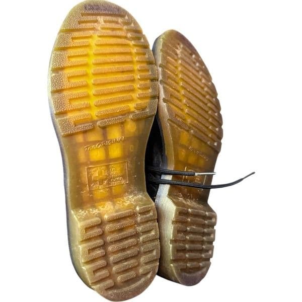 DR. MARTENS Boots 1460 Black Patent High Shine Combat Moto Leather Lace Up Boots - Thumbnail 5