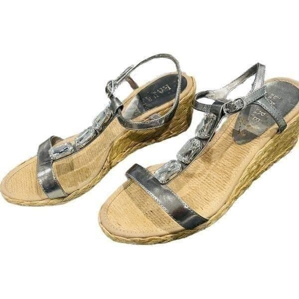 Lauren Ralph Lauren Corala Espadrille Rhinestone Wedge Sandals Size 7 - Thumbnail 2