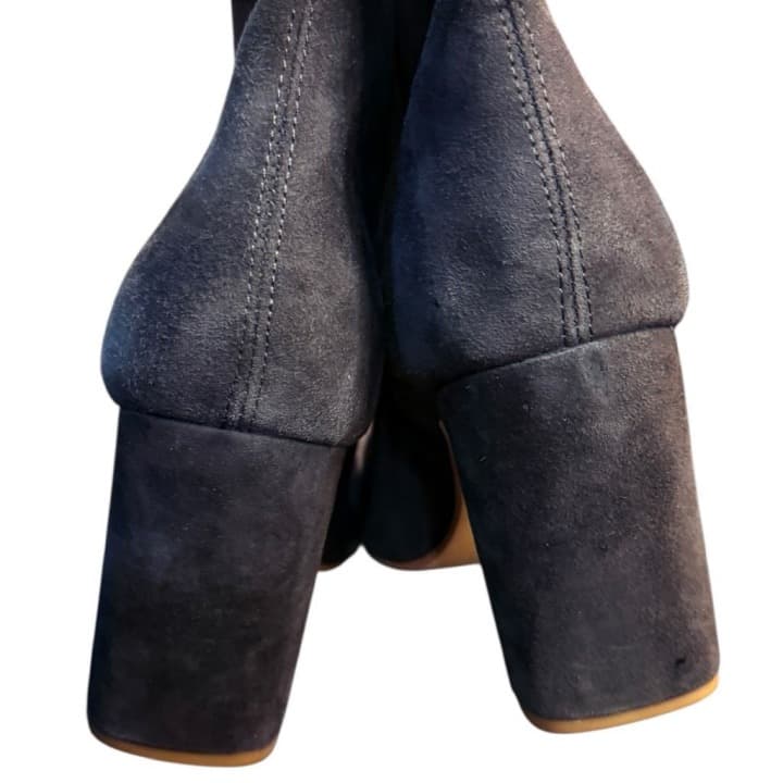 DOLCE VITA Boots Dolce Vita Gray Grey Mid Calf High Heel Ankle Boots Booties Lea - Thumbnail 3