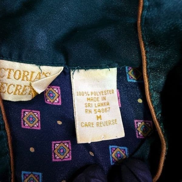 VICTORIA’S SECRET Vintage 1980s Gold Label Oversized Satin Pajama Shirt Dress Vi - Thumbnail 4