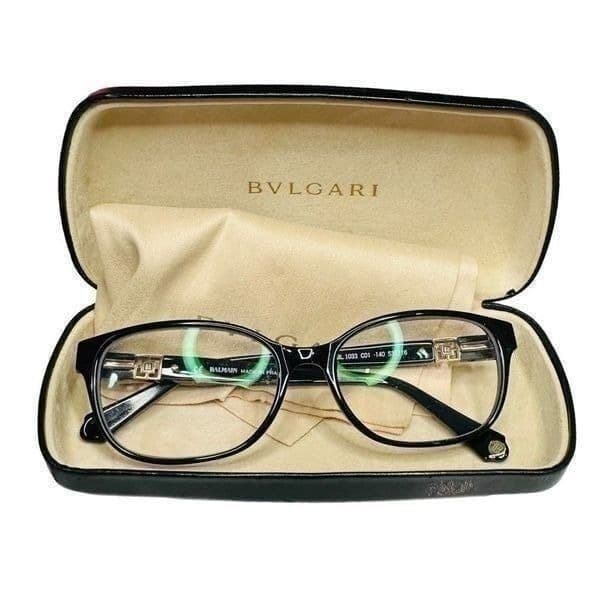 Balmain Unisex Eyeglasses Balmain Square Frame Full Black Rim Eyewear with Bvlga - Image 1