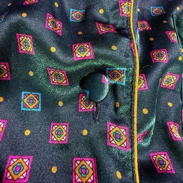 VICTORIA’S SECRET Vintage 1980s Gold Label Oversized Satin Pajama Shirt Dress Vi - Thumbnail 5