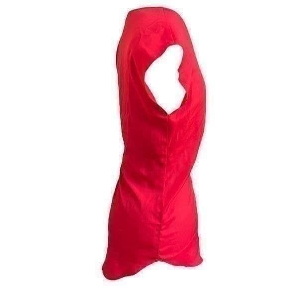 New York & Company Bright Red Short Sleeve Ladies Tee Top Shirt Size Medium - Thumbnail 3