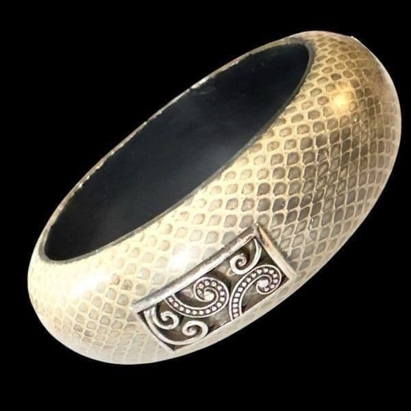 BRIGHTON Jewelry 10 Piece Lot Sterling Silver Plated Bangle Bracelet Necklace Ch - Thumbnail 2