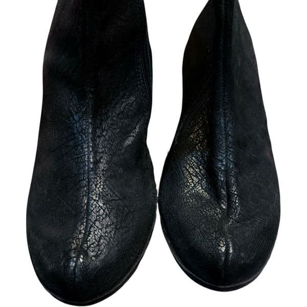 NAOT Boots NAOT Almeria Black Crackle Leather Ankle Boots Booties Shoes Size 7-7 - Thumbnail 2