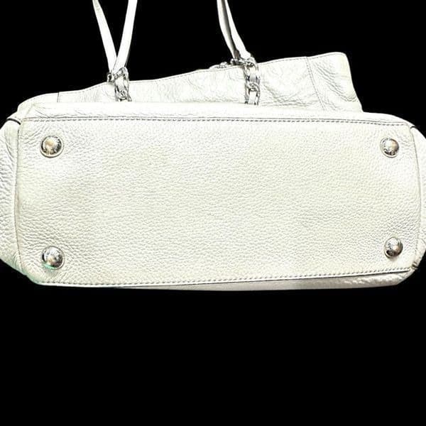 MICHAEL KORS MK Harper Light Doge Gray Grey Purse Bag Tote Shopper Chain Detail - Thumbnail 4