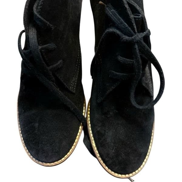 J CREW Boots JCrew Macalister Leather Suede High Heel Ankle Booties Contrast Sti - Thumbnail 3