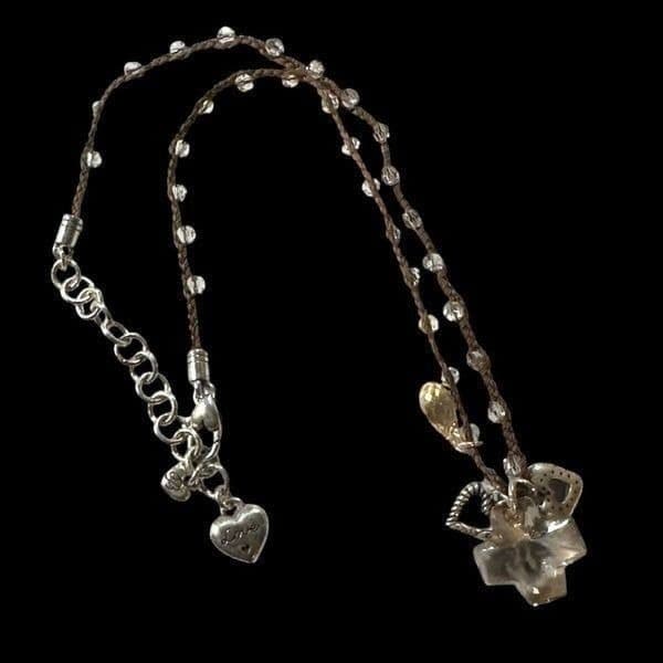 BRIGHTON Jewelry 10 Piece Lot Sterling Silver Plated Bangle Bracelet Necklace Ch - Thumbnail 12