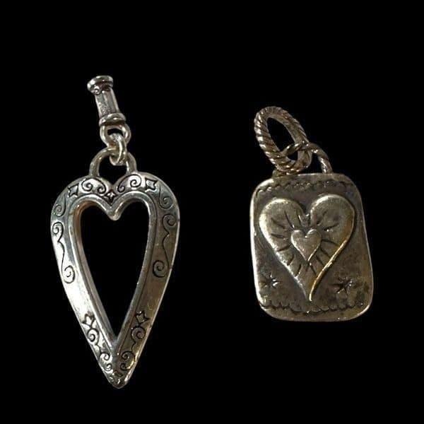 BRIGHTON Jewelry 10 Piece Lot Sterling Silver Plated Bangle Bracelet Necklace Ch - Thumbnail 8