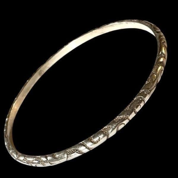 BRIGHTON Jewelry 10 Piece Lot Sterling Silver Plated Bangle Bracelet Necklace Ch - Thumbnail 4