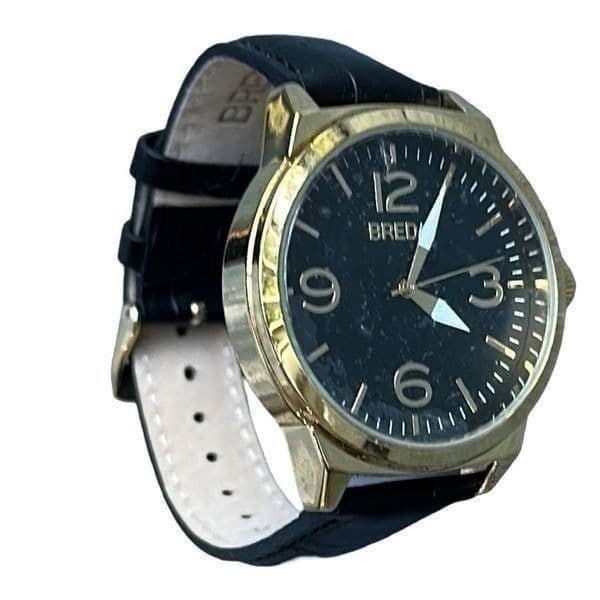 Breda Stephan Matte Brown Watch 8144a Leather Band 41mm NWOT - Thumbnail 5