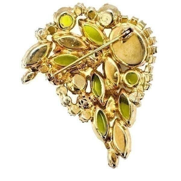 JULIANA DELIZZA & ELSTER D&E Green Cascading Gold Plated Filagree Fruit Salad Rh - Thumbnail 4