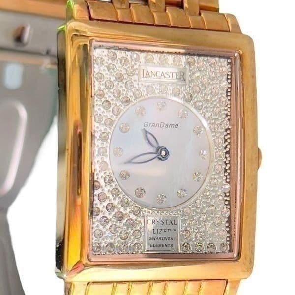 LANCASTER GranDame Lized Swarovski Rose Gold Watch - Image 1