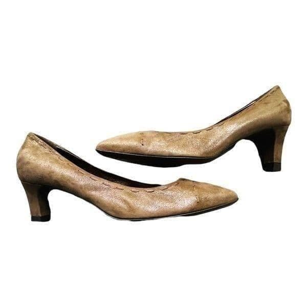 EUC Attilio Giusti Leombruni AGL Suede Leather Pumps Heels Size 38 1/2 UK 8 US - Thumbnail 2