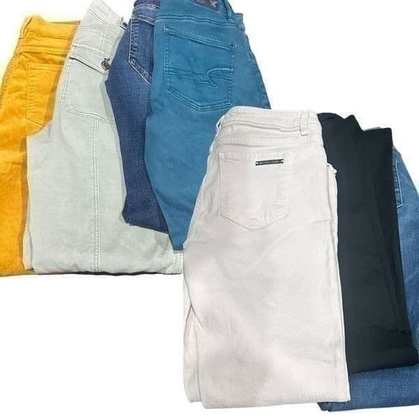 Designer Jeans Bulk Bundle Lot 7 Pairs Jeans Zara Vince WHBM Articles of Society - Image 1
