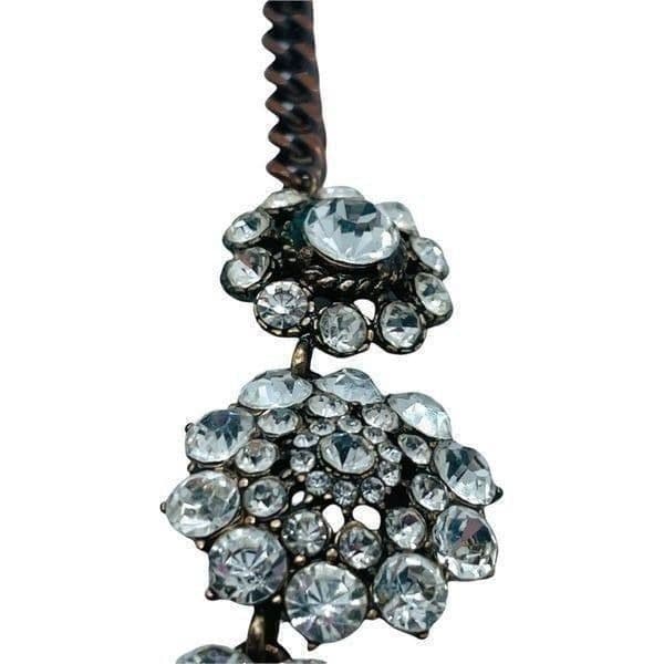 Vintage Crystal Statement Necklace; 18”; Possibly J. Crew - Thumbnail 2