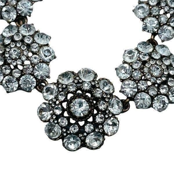 Vintage Crystal Statement Necklace; 18”; Possibly J. Crew - Thumbnail 8
