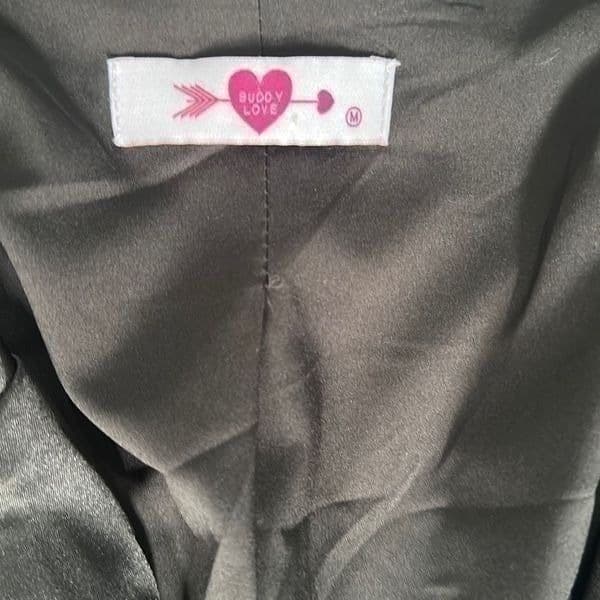 BUDDY LOVE Hugh Black Cobra Oversized Blazer Buddy Love Cobra Print Metallic Bla - Thumbnail 5