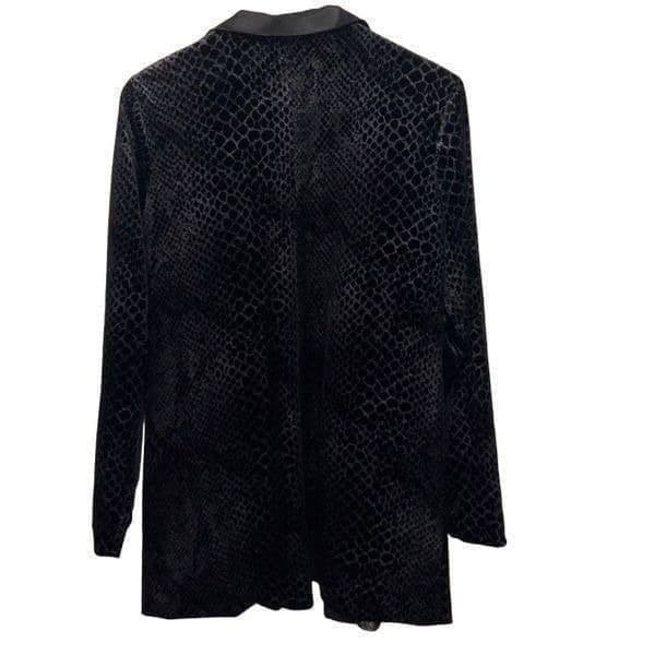 BUDDY LOVE Hugh Black Cobra Oversized Blazer Buddy Love Cobra Print Metallic Bla - Thumbnail 2