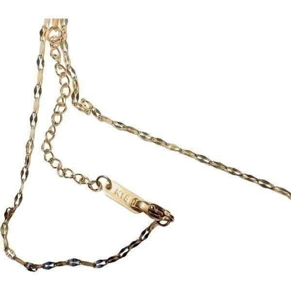 18K SOLID GOLD 3-D Butterfly Glitter Effect Necklace With Handmade Ornate Chain - Thumbnail 2